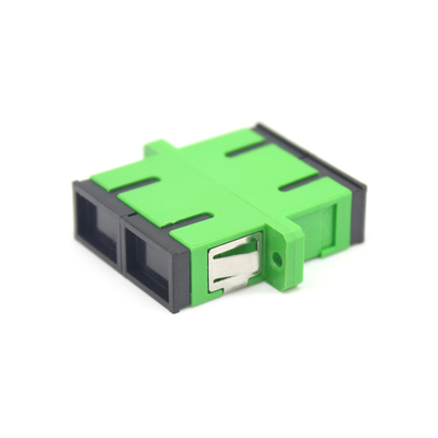 Δίκτυο GSM Οπτική ίνα Green SC APC Single Mode Duplex Optical Adapter με φλάντσα