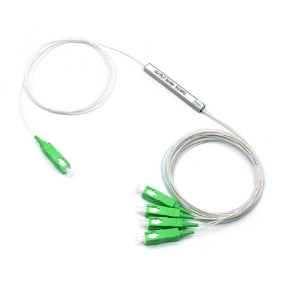 LSZH Fiber Optic 1x4 PLC Splitter 0.9mm Mini Type με σύνδεσμο για δίκτυα FTTX και PON