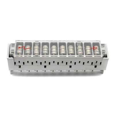 Μονούλες διεπαφής ABS PBT Terminal Block για αιχμαλωτισμό σωλήνων αερίου 3 πόλων