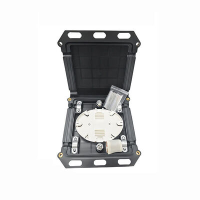 Μίνι Κουτί Σύνδεσης Οπτικών Ινών Τετράγωνου Τύπου 2 Είσοδοι 2 Έξοδοι για 12-24 Πυρήνες με Υλικό ABS+PC