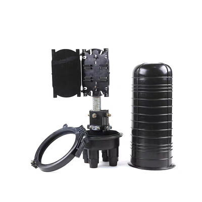 24 Cores Waterproof IP65 Fiber Optic Splice Closure with 2 In 2 Out Ports Dome Type