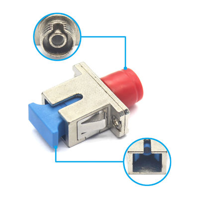 CATV System SC UPC to FC UPC Simplex Adapter in Metal Case with Flange
