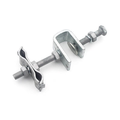 Galvanized Steel Down Lead Clamp Metal ADSS For Pole And Tower