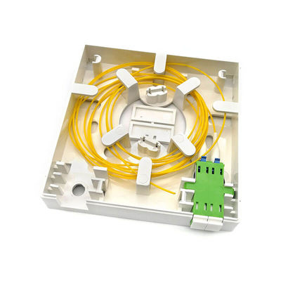 White Fiber Optic Cable Outlet Optical Wall Socket 4 Cores OEM