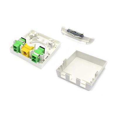 4 Ports Self Clip Fiber Optic Terminal Socket SC Adapters For Wall Mounted