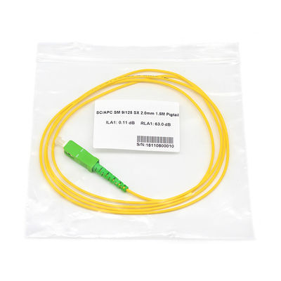 1M 1.5M SC APC Fiber Optic Pigtail G652A1 Or A2 For Fiber Broad Band Network