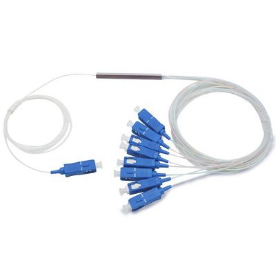PVC LSZH Fiber Optic PLC Splitter Mini Type 1m, 1.5m With SC UPC Connector