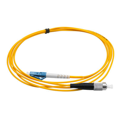 Yellow Jacket LC UPC To FC UPC Patch Cord Singlemode Simplex G657A1 LSZH 2.0mm
