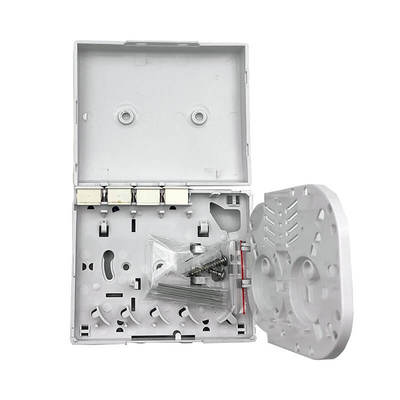 White 4-Port FTTH Terminal Box with SC LC Adapters
