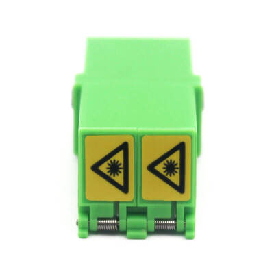 Telecommunication LC APC Duplex Optical Fiber Adapter with Flip Auto Shutter