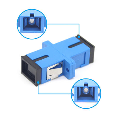 Low Insertion Loss SC UPC Simplex Fiber Optic Adapter with Flange Design and 500 Cycle Durability