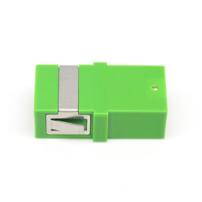 Simplex SC APC Flangeless Fiber Optic Adaptor with Inner Shutter for Low Insertion Loss and High Durability