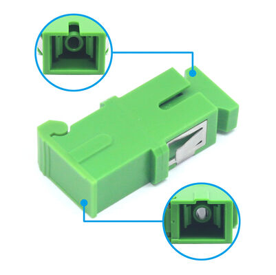 Low Insertion Loss SC Singlemode Fiber Optic Adapter with Side Auto Shutter and Zirconia Sleeve