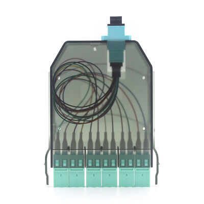 12 Cores OM3 OM4 Multimode MTP/MPO to LC Fiber Optic Patch Panel Cassettes Module