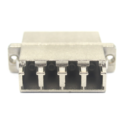 4G δίκτυο συμβατό LC UPC Quadruplex Fiber Optic Adapter με φλάντσα σε μεταλλική θήκη