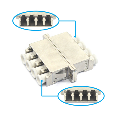 4G δίκτυο συμβατό LC UPC Quadruplex Fiber Optic Adapter με φλάντσα σε μεταλλική θήκη