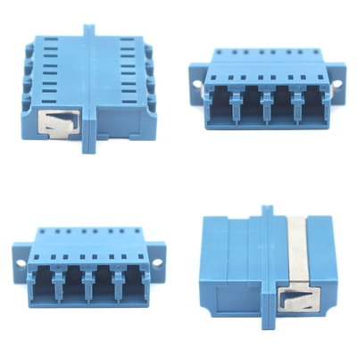 FTTH LC UPC Οπτικό Quadruplex Adapter με Δυνατότητα Φλάντζης 0.2 dB 500 Τελειωμένος κύκλος