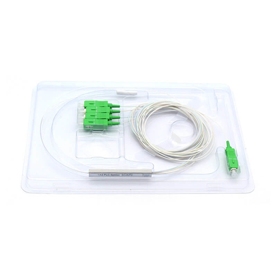 LSZH Fiber Optic 1x4 PLC Splitter 0.9mm Mini Type με σύνδεσμο για δίκτυα FTTX και PON