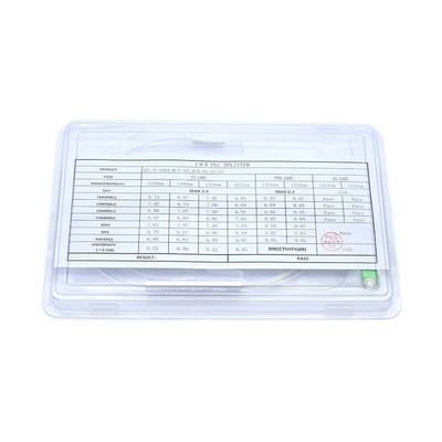 LSZH Fiber Optic 1x4 PLC Splitter 0.9mm Mini Type με σύνδεσμο για δίκτυα FTTX και PON