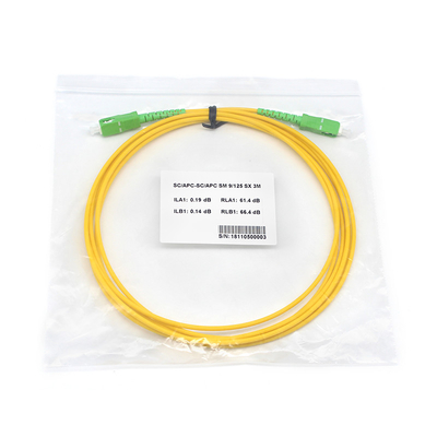 2.0mm 3,0mm Simplex Fiber Optic Patch Cord SC APC σε SC APC SM