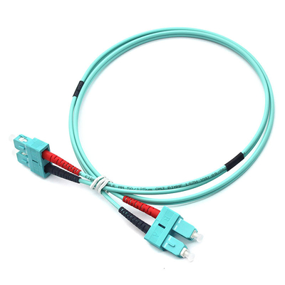 LSZH Duplex Fiber Optic Patch Cord SC PC σε SC PC OM3 πολυμέτρο