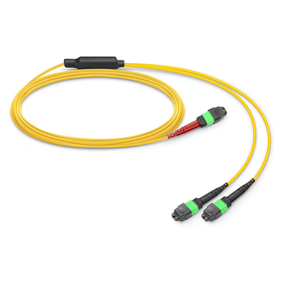24 πυρήνες Mtp Patch Cable Mpo Fiber Patch Cable SM OS2 με LSZH εξωτερικό σακάκι