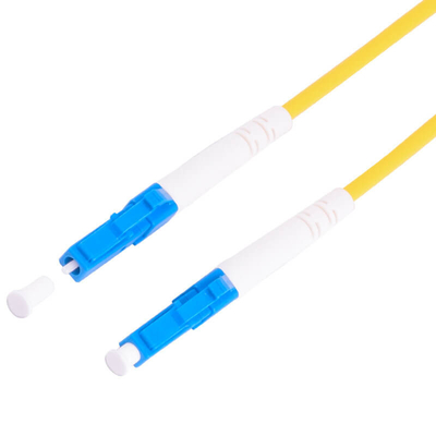 G657A2 LC προς LC Simplex Fiber Optic Patch Cord με κίτρινο κάλυμμα PVC 2,0 mm
