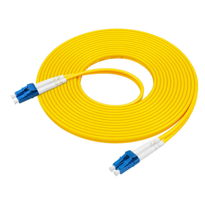 Διπλό LC UPC- LC UPC ινώδες οπτικό κορδόνι Siglemode 3,0 mm