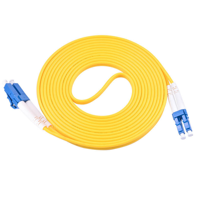 Διπλό LC UPC- LC UPC ινώδες οπτικό κορδόνι Siglemode 3,0 mm