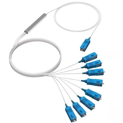 PVC LSZH PLC διαχωριστής οπτικών ινών Mini Type 1m, 1.5m με συνδετήρα SC UPC