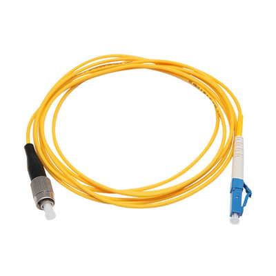 Κίτρινο Jacket LC UPC προς FC UPC Patch Cord Singlemode Simplex G657A1 LSZH 2,0mm