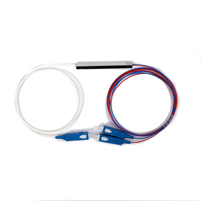 Προσαρμοσμένο 1*2 SC UPC Mini Type Fiber Optic PLC Splitter με G657A ίνες 0,9mm