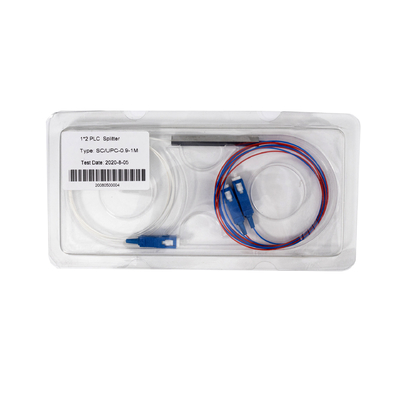 Προσαρμοσμένο 1*2 SC UPC Mini Type Fiber Optic PLC Splitter με G657A ίνες 0,9mm