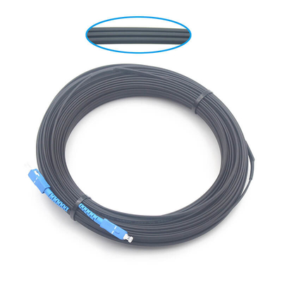 2.0*5.0mm 1FO SC UPC προς SC UPC FTTH Flat Drop Patch Cord G675A1 με μαύρο σακάκι