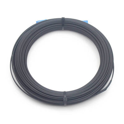 2.0*5.0mm 1FO SC UPC προς SC UPC FTTH Flat Drop Patch Cord G675A1 με μαύρο σακάκι