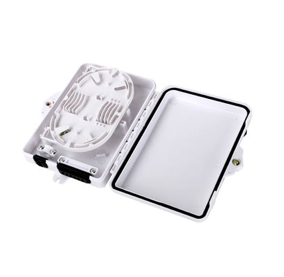 Κουτί Διανομής Οπτικών Ινών 6 Πυρήνων Λευκό περίβλημα ABS Για Εξωτερική Χρήση