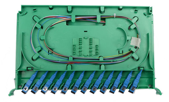 2U 19 ιντσών 12/24 πυρήνας πλήρης κιβώτιο οπτικής ινώδους διανομής πλαίσιου patch panel ODF