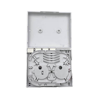 Λευκό τερματικό κουτί FTTH 4 θυρών με προσαρμογείς SC LC