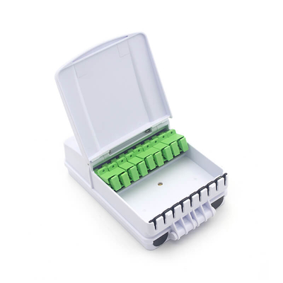 FTTH 8 θύρες πλαστικό κουτί διανομής οπτικών ινών