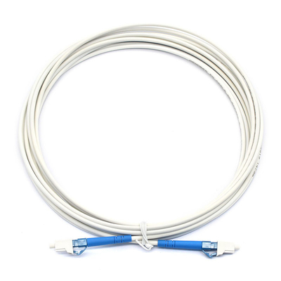Λευκά τηλεπικοινωνιακά καλώδια Fiber Jumper MU UPC προς MU UPC SM CE πιστοποιημένα