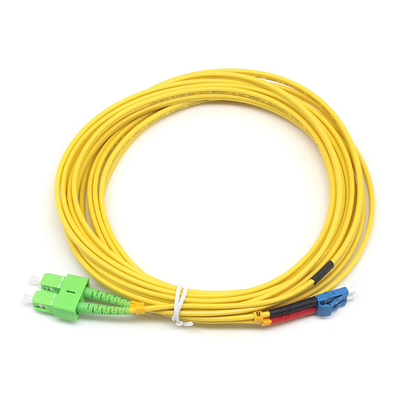 SC APC σε LC UPC SM Duplex Fiber Optic Patch Cord για λύσεις δικτύου υψηλών επιδόσεων