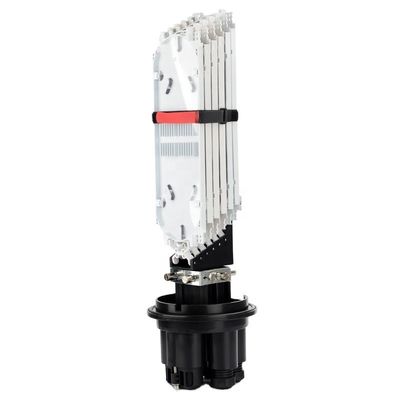 2 σε 4 εξωτερικές θύρες FTTH Splice Enclosure κάθετο κουτί με 144F χωρητικότητα και 6 PCs από 24 πυρήνες Splice Θήκη