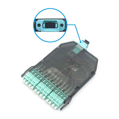 12 πυρήνες OM3 OM4 πολυμέθοδος MTP/MPO σε LC Fiber Optic Patch Panel Cassettes Module